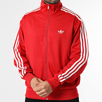 Adidas Originals - Veste Zippée A Bandes Firebird KD8307 Rouge Blanc