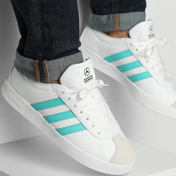 Adidas Performance - Zapatillas VL Court Mercedes KI6078 Cloud White Semi Mint Rush Grey One