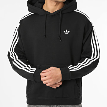 Adidas Originals - Sudadera Con Capucha A Rayas 3 Stripes KE0422 Negro