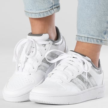 Adidas Performance - Zapatillas Mujer Hoops Classic W KI1099 Calzado Blanco Gris Tres