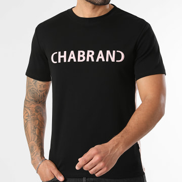 Chabrand - T-Shirt A Bande 63203 Nero Rosa