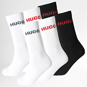 HUGO - Pack de 6 pares de calcetines 50510187 Blanco Negro Azul Marino Rojo