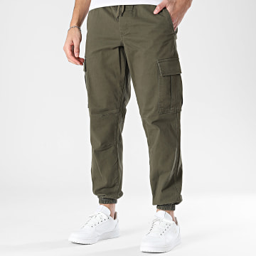 Jack And Jones - Cargo Hose Kane Dylan Cuffed Eingeschlagen Hellkhaki Grün