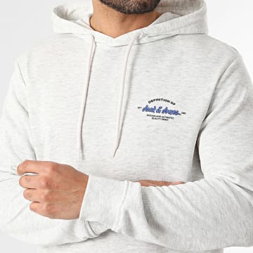 Jack And Jones - Sudadera Capucha Brandon Gris Claro Jaspeado