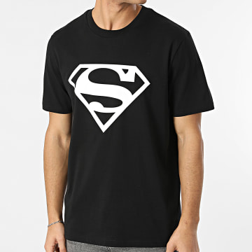 Superman - Tee Shirt Oversize Logo Noir Blanc
