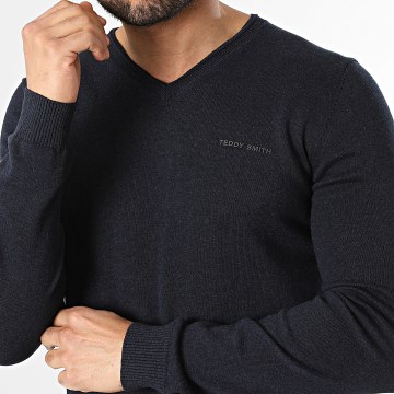 Teddy Smith - Trui V-hals Pulser 4 11518189D Gemêleerd Marineblauw