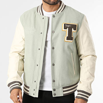 Teddy Smith - Veste Teddy Romeo 12017073D Beige Clair Vert Kaki Clair