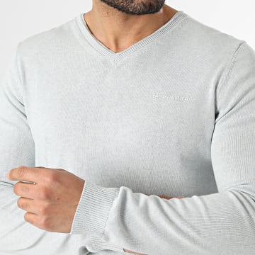 Teddy Smith - Trui V-hals Pulser 4 11518189D Lichtblauw Gemêleerd