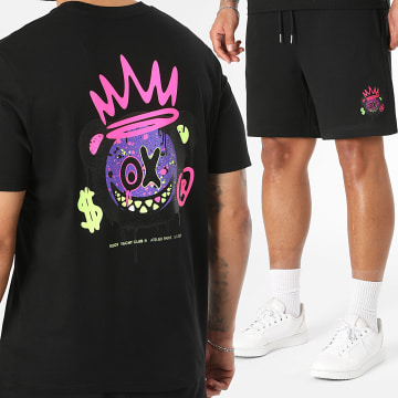 Teddy Yacht Club - Conjunto Camiseta y Pantalón Corto de chándal Vision Negro