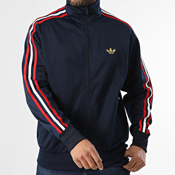Adidas Originals - Veste Zippée A Bandes Firebird KD8341 Bleu Marine