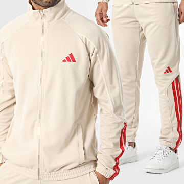 Adidas Sportswear - Ensemble De Survetement 3 Stripes Stadium KB6198 Beige