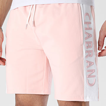Chabrand - Short Jogging A Bandes 63204 Rose Blanc