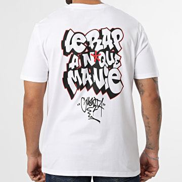 Guerta - Tee Shirt Oversize Large Le Rap A N*qué Ma Vie Back Blanc