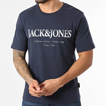 Jack And Jones - T-Shirt Devin Daytona Print Azul Marinho