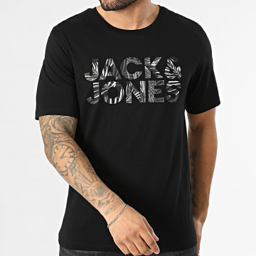 Jack And Jones - Camiseta Jeff Logo Negro