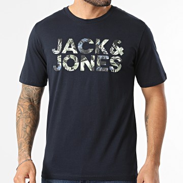 Jack And Jones - Camiseta Jeff Logo Azul Marino