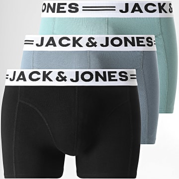 Jack And Jones - Pack de 3 boxers Sense Preto Azul Verde
