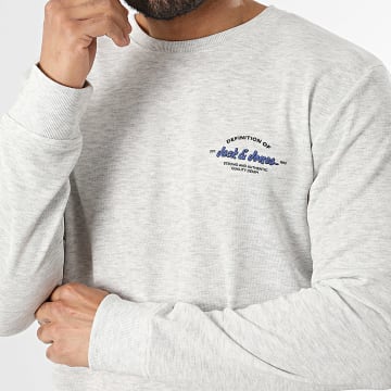 Jack And Jones - Sweat Crewneck Brandon Gris Clair Chiné