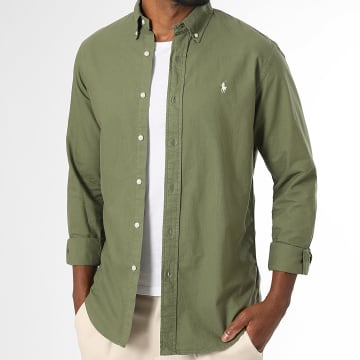 Polo Ralph Lauren - Hemd Langärmlig Custom Fit Original Player Grün Khaki