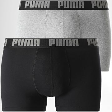 Puma - Pack van 2 boxers 701226387 Zwart Mêleé Grijs