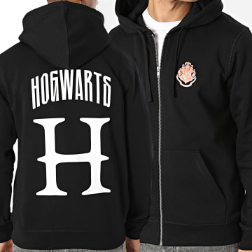 Harry Potter - Sweat Zippé Capuche Hogwarts Noir