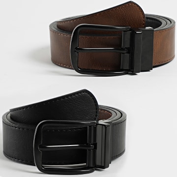 Tiffosi - Cinturón Reversible Richard 10065290 Negro Marrón