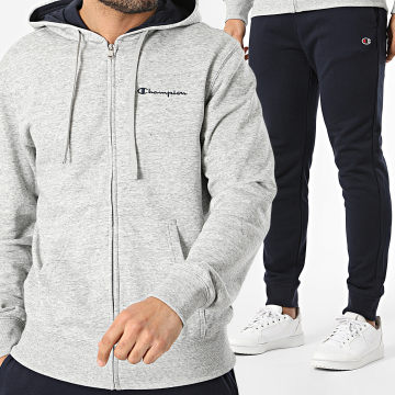 Champion - Ensemble De Survetement 222249 Gris Chiné Bleu Marine