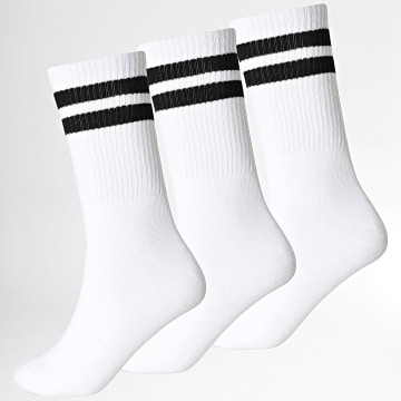 Jack And Jones - Pack de 3 pares de calcetines Travis blanco negro
