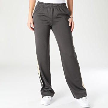 New Balance - Calça de fato de treino Slim A Faixas Feminina WB61Q2R4 Cinza Antracite Bege