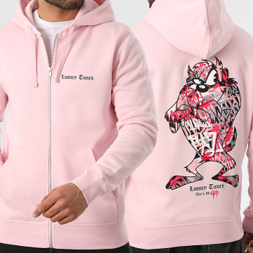 Looney Tunes - Hoodie Zip Kapuze Taz Graff Rosa