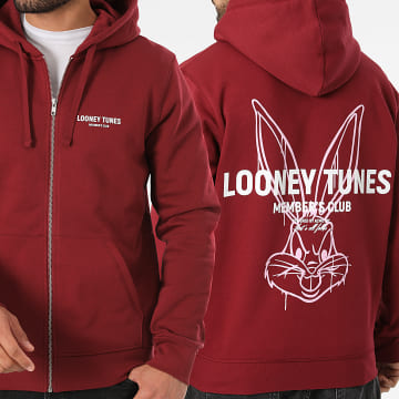 Looney Tunes - Sweat Zippé Capuche Represent Bugs Bordeaux