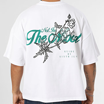 Sixth June - T-Shirt Oversize Large 974 Weiß Floral