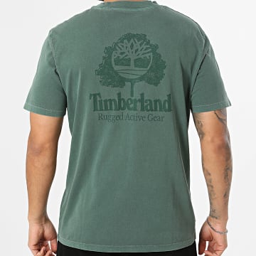 Timberland - Tee Shirt Rugged Active Gear Back A5MU6 Vert Foncé