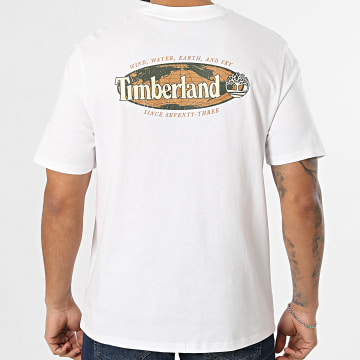 Timberland - Tee Shirt Oval Logo 0YH34 Blanc