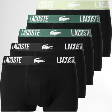 Lacoste - Lot De 5 Boxers Classic Noir Vert