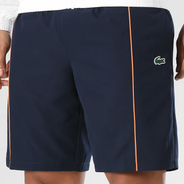 Lacoste - Short Jogging Logo Crocodile Bleu Marine