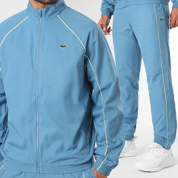 Lacoste - Ensemble De Survêtement Logo Crocodile Bleu Jaune