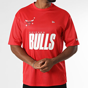 New Era - Camiseta Oversize Large NBA Graphic Mesh Chicago Bulls 60771592 Rojo