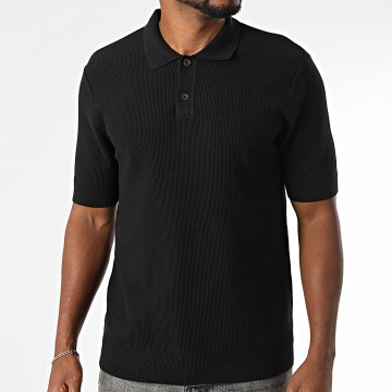 Only And Sons - Polo Short Sleeves Tony Waffle Black