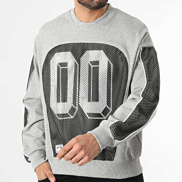Uniplay - Sweat Crewneck 222 Gris Chiné Noir