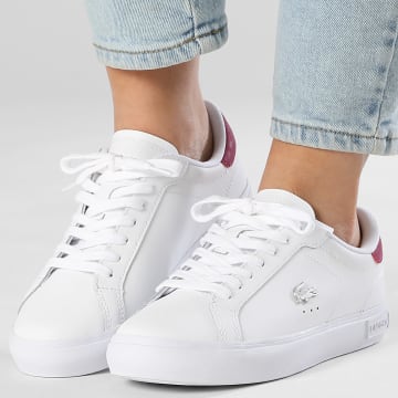 Lacoste - Baskets Femme Powercourt 126 White Dark Purple