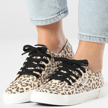 Pepe Jeans - Sneakers Damen Brady Leo PLS300023 Cast Yellow Leopardenmuster