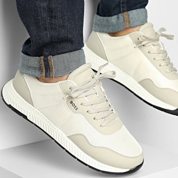 BOSS - Zapatillas Titanium Runner 50536481 Beige Abierto
