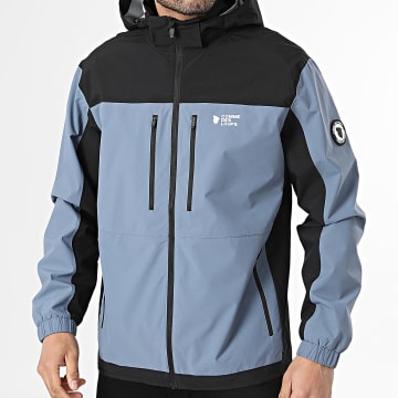 Comme Des Loups - Jacket Hoodie Zipped Cobra Black Grey Blue