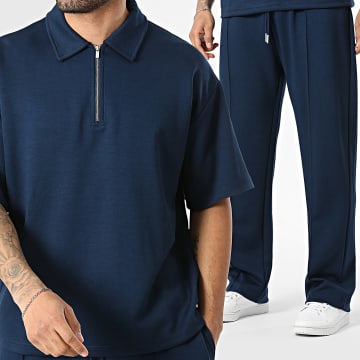 Frilivin - Ensemble Polo Manches Courtes Et Pantalon 016 Bleu Marine