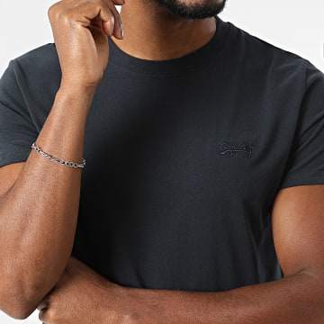 Superdry - Camiseta Essential Logo Embroidery M1011245A Azul Marino Oscuro