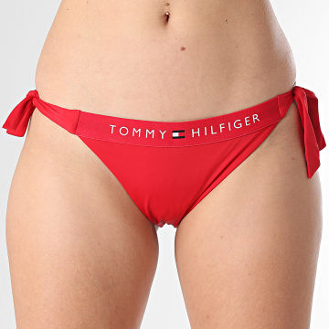Tommy Hilfiger - Bas De Bikini Femme Side Tie Cheeky Bikini 4497 Rouge