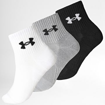 Under Armour - Pack de 3 pares de calcetines 6009686 Negro Gris Blanco