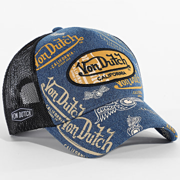 Von Dutch - Cappellino Trucker Caffè Blu Denim Nero