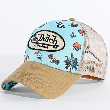 Von Dutch - Hat Trucker Subl Dark Beige Light Blue